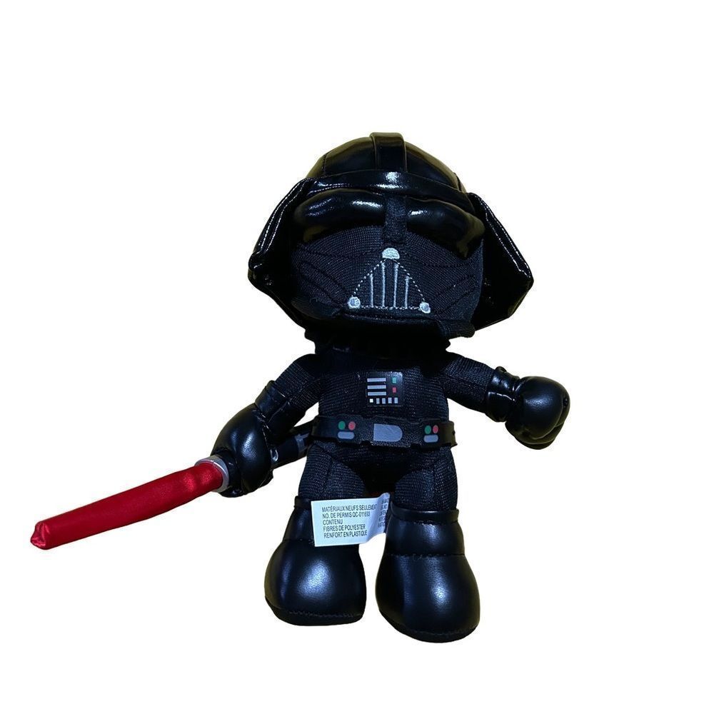 Mattel Star Wars Darth Vader Red Light Up Lightsaber Plush Stuffed Toy 8”